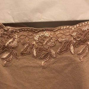 Blush tunic with Lacey edging